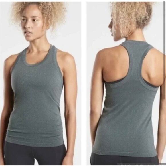 Athleta Tops - Athleta Momentum Seamless Tank Size XS - Racerback Shimmer Gray Lightweight